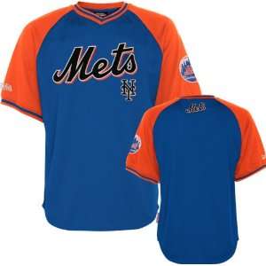    New York Mets Royal/Black Stitches V Neck Jersey
