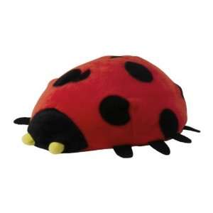  7.5 Soft Plush Lady Bug Toy with Mirror, Stimulates Baby 