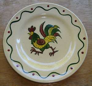 Metlox Poppytrail California Provincial Red & Green Rooster Plate 