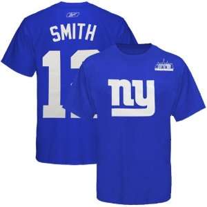 Reebok New York Giants #12 Steve Smith Royal Blue Inaugural Stadium 