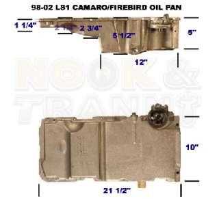 Camaro LS1 LS2 LS6 Low Profile Oil Pan KIT w/ Dipsticks  