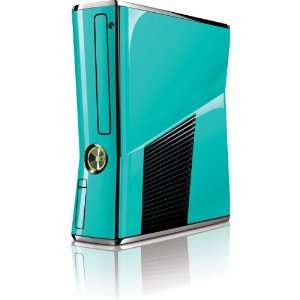   Aqua Blue Vinyl Skin for Microsoft Xbox 360 Slim (2010) Electronics