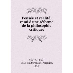   critique; Afrikan, 1837 1890,Penjon, Auguste, 1843  Spir Books