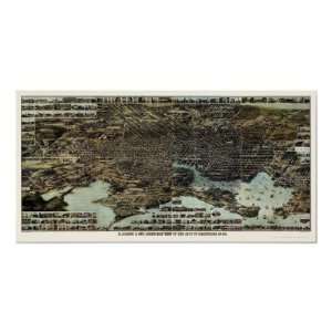 Baltimore, MD Panoramic Map   1870 Poster