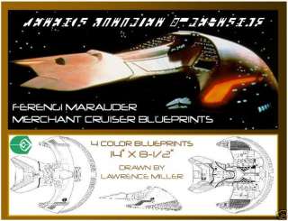 New Ferengi Marauder Starship Blueprints Star Trek TNG  