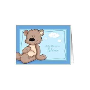  Steven   Teddy Bear Baby Shower Invitation Card Health 