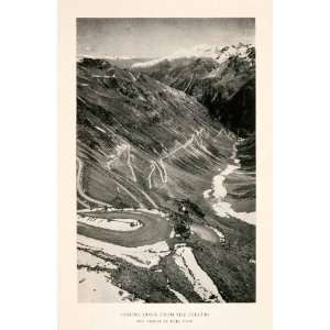  1925 Halftone Print Italy Mountain Stelvio Pass Alps South 