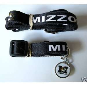  Missouri University Tigers Dog Pet Set Leash Collar ID Tag 