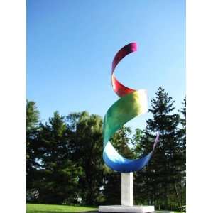 Fine Art Metal Rainbow Sculpture 