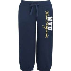  West Virginia Mountaineers Womens Navy French Terry Capri 
