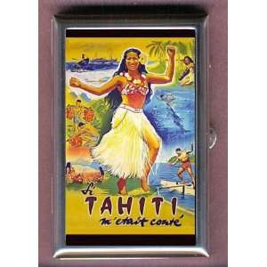  TAHITI RETRO TRAVEL POSTER Coin, Mint or Pill Box Made in 