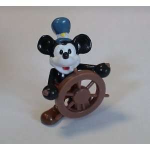  Disney Mickey Mouse Steamboat Willy Pvc Figure Toys 