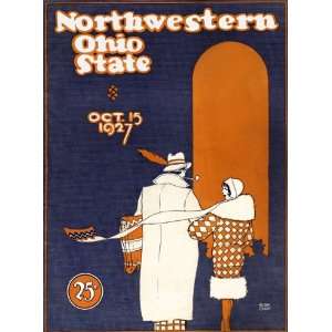   Program Cover Art   OHIO STATE (H) VS NORTHWESTERN 1927 AT OHIO STATE