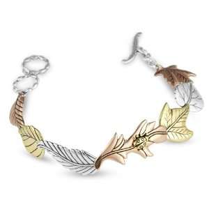  Carolyn Pollack Mixed Metal Acadia Leaf Toggle Bracelet 