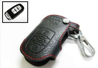 Leather Smart Key Holder Fob Case Chain Audi A4 A5 A6 I  