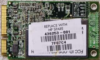 HP TX1000 DV9000 MINI PCI WIFI CARD 436253 416371 WORKS  