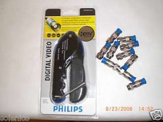 NEW PHILIPS RG6 Coaxial Compression Tool CUSTOMIZE WIRE  