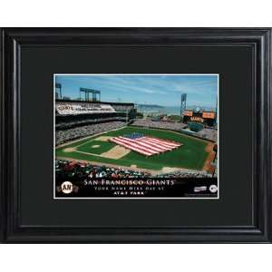  MLB Stadium Print w/Wood Frame   Giants