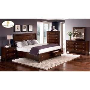   Collection Cherry Bedroom Set (King Size Bed, Nightstand, Dresser