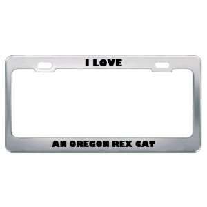  I Love An Oregon Rex Cat Animals Pets Metal License Plate 