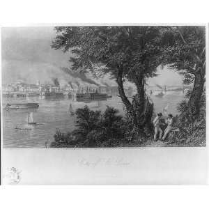  City of St. Louis,Missouri,MO,c1872,boats,water,city