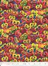 Pumpkinville Halloween Jack O Lantern Quilt Fabric 1 YD  
