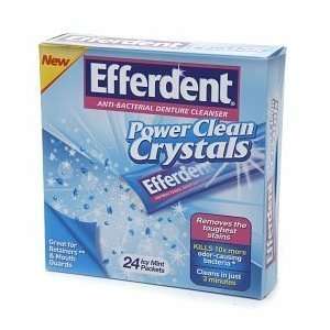 Efferdent Power Clean Crystals, Anti Bacterial Denture Cleaner, Icy 