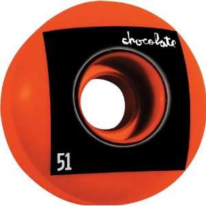   Chocolate Flourescent Square 51mm Red Skate Wheels