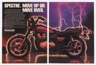 1982 Kawasaki Spectre 1100 Motorcycle 2 Page Ad  