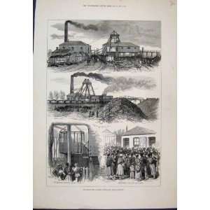    1877 Blantyre Colliery Explosion Glasgow Old Print