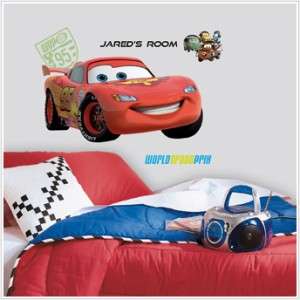 New GIANT LIGHTNING MCQUEEN PERSONALIZED WALL DECALS Disney Cars 
