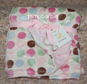 NEW Carters Snuggle Me Knot Baby Blanket Polkadot Pink  
