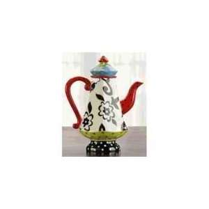  Joyce Shelton Tea Party Tea Pot, Ceramic Teapot 