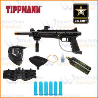   US Army Tippmann Carver One Paintball Marker Package , that includes