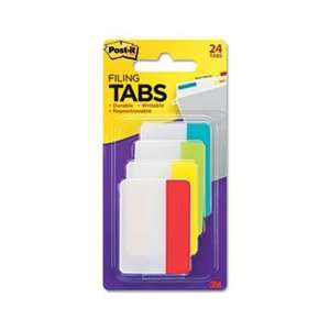   File Tabs, 2 x 1 1/2, Red, Yellow, Green, Blue, 24/PK