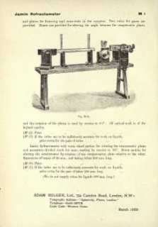 1910 Adam Hilger Scientific Instruments Catalog on CD  