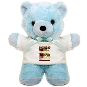  Teddy Bear Blue Toddler Rules 
