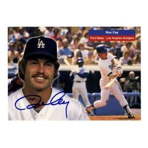  Ron Cey Signed 3in X 5in Postcard