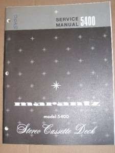 Marantz Service/Repair Manual~5400 Stereo Cassette Deck  