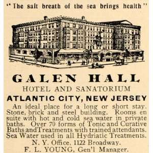  1910 Ad Galen Hall Hotel Sanatorium Atlantic City Young 