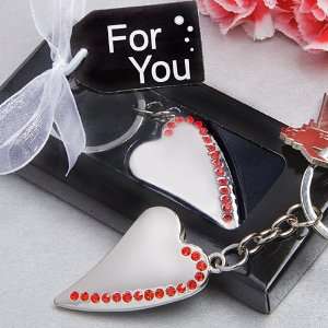   style heart design metal key chains favors