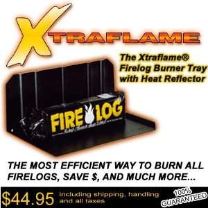 Xtraflame Burner Tray With Heat Reflector   For Firelogs   Metal 