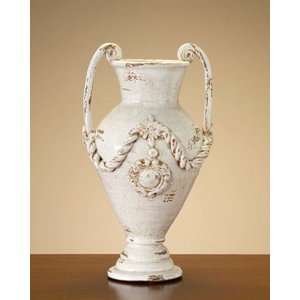  A Tuscan Creamware Handled Vase