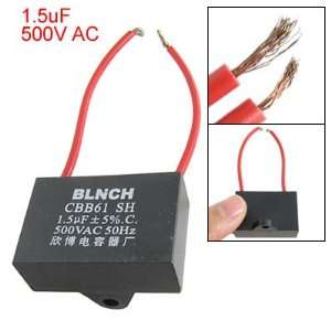  CBB61 1.5uF AC 500V Rectangular Capacitor for Motor 