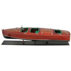  32 Triple Cockpit Speedboat Wooden Model With Free 