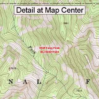  USGS Topographic Quadrangle Map   Wolf Fang Peak, Idaho 