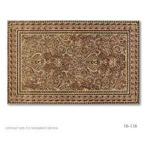    Cashmere Spice Red 3.6X5.6 Wool Petite Hook Rug