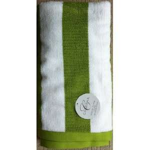  Charisma Resort Beach Towel (Green Cabana Stripe / 35 in x 