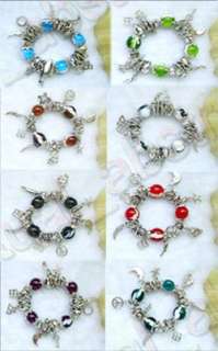 wholesale30xlampwork glass&CCB Handwork bracelet cuff  