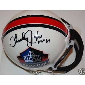  CHARLIE JOINE HALL OF FAME 84 Autographed MINI Helmet 